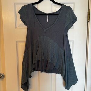 Free People Blue Top